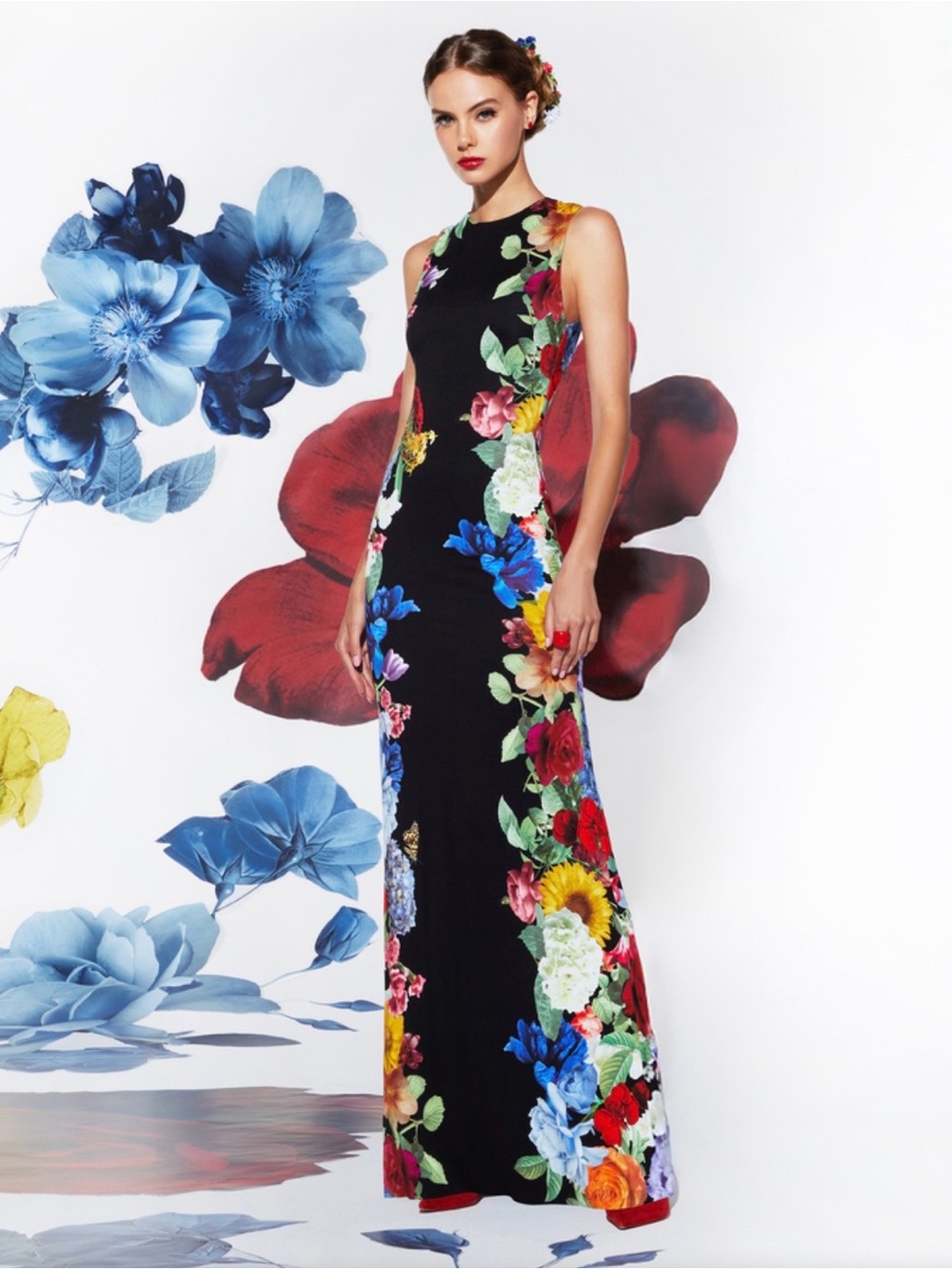 ALICE + OLIVIA DELORA OPEN BACK MAXI
DRESS, Size 0, Like New, Sold Out! - Picture 7 of 8